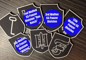 Set of 7 Waffen SS Panzer Division Chevrons Wehrmacht. Not original. - Picture 1 of 3