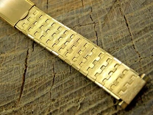 Vintage NOS Watch Band Deployment 13mm Rolled Gold Plate Unused Speidel Bracelet - Picture 1 of 6