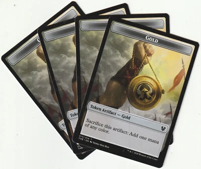 ✪ 4 MAGIC The Gathering GOLD Token Artifact MTG PLAYSET THB/EN 2020 - Bild 1 von 2