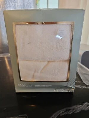 EcoTools Crema Microfibra Secado Rápido Toallas para Cabello Paquete de 2 Caja Solo Daños Foto 1 de 4