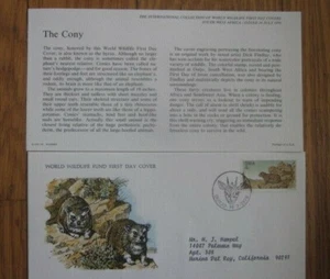 THE CONY WWF WORLD WILDLIFE FEDERATION 1976 SOUTH WEST AFRICA FDC +INFO CARD - Picture 1 of 1