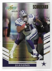 Julius Jones 2007 SCORE SELECT NFL SCORECARD CARD #2 Cowboys SP/100 Holo Gold - Picture 1 of 2