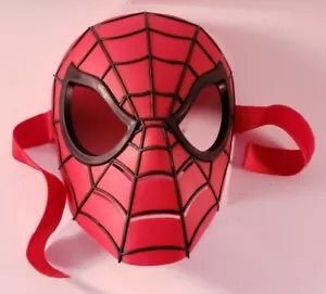 2010 Spiderman Mask. Plastic by Hasbro. 9" Head To Chin. Adjustable Strap - Picture 1 of 9