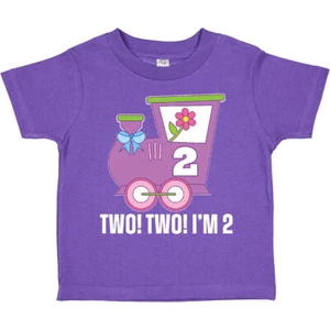Inktastic 2nd Birthday Cute Train I'm Two Toddler T-Shirt Themed Girls Childs - Picture 1 of 12