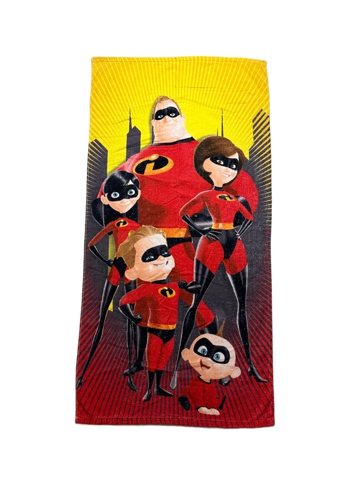 The Incredibles Beach Towel All Characters Lightweight Comfortable Cotton - Image 1 of 1