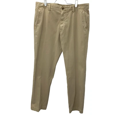 Pantalones Chinos Fossil Fletcher Calce Moderno Caqui Talla 36x32 Algodón Frente Plano Foto 1 de 4