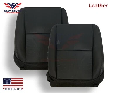 For 2004 Acura TL  Driver & Passenger Bottom Perforated Leather Seat Cover Black - Image 1 of 4