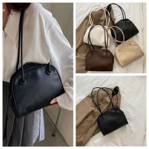 Portable Leather Underarm Bag Long Handle Tote Bag Vintage Handbag Outdoor - Picture 1 of 12