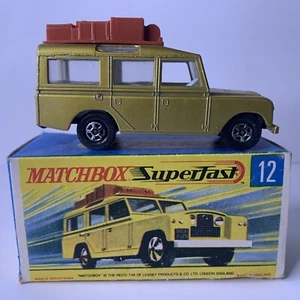 Vintage Matchbox Lesney Superfast Safari Land Rover No. 12 NEW with Box - Picture 1 of 7