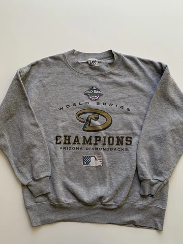 Vintage Lee Sport Arizona Diamondbacks Sweatshirt Mens Large Gray World Series Cover