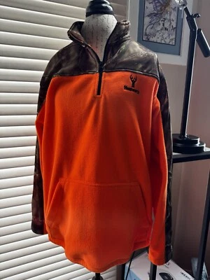 JERSEY POLAR HUNTWORTH LG BLAZE NARANJA/CAMUFLAJE PARA HOMBRE, EXCELENTE ESTADO Y MUY LIMPIO Foto 1 de 4