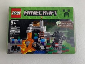 LEGO Minecraft The Cave 21113 includes Steve, Zombie, and Spider