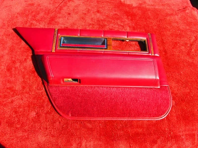 1985 1986 1987 1988 Cadillac Sedan DeVille Red Driver Side Rear Door Panel - Image 1 of 4