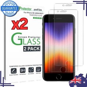 For iPhone 8 7 6S 6 Plus SE 13 11 X XS XR MAX Tempered Glass Screen Protector 2X - Picture 1 of 12