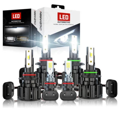 适用于克莱斯勒 PT Cruiser 2006 - 2010 6X CSP LED 车头灯高/低光束 + 雾灯 — 第 1/4 张图片