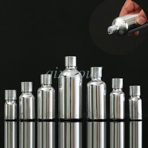 5ml 10ml 30ml 50ml 100ml Silver Glass Essential Oil Vials Orifice Dram Bottles - Picture 1 of 14