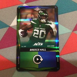 Breece Hall #068 Jets 2024 Mattel Uno Elite NFL Core Edition Green / Blue foil - Picture 1 of 2