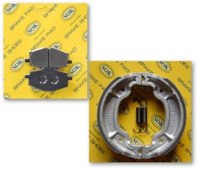 FRONT&REAR BRAKE PADS SHOES +Springs fit YAMAHA XT 350  1992-2000 XT350 - Image 1 of 2