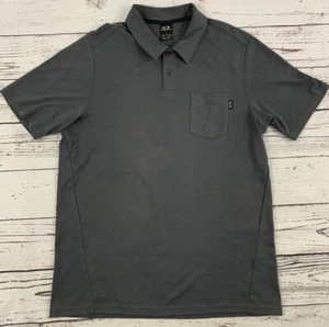 Oakley Mens Polo Golf Shirt Gray Chest Pocket Regular Fit Size M - Picture 1 of 5