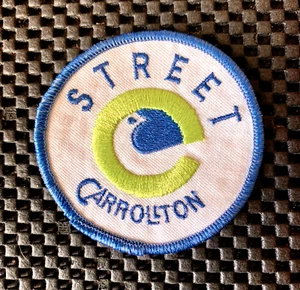 CARROLLTON STREET BORDADO COSER EN PARCHE CARROLLTON TEXAS STREET DEPT. 3" NOS - Imagen 1 de 2