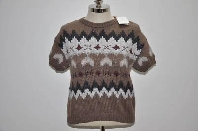 Brunello Cucinelli 意大利制造 100% 厚羊绒短毛衣 M — 第 1/4 张图片