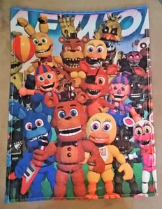 FNAF Five Nights At Freddy's Soft Comfy Fleece Throw Blanket 40"x50" No Tags - Picture 1 of 10