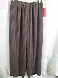 Sunny Leigh Wide Leg Pants Size Small NWT Sheer Lined Accordion Pleated - Picture 1 of 4