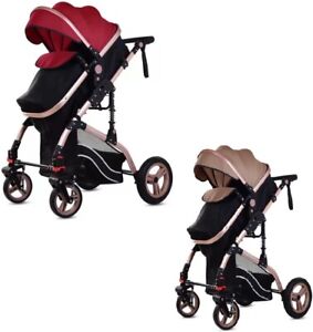 Newborn Baby Pram Pushchair Buggy Stroller 2in1 Travel System Lightweight