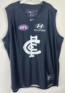 Carlton Blues AFL Nike Hyundai Navy Football Jumper Guernsey Jersey Size XXL - Picture 1 of 9