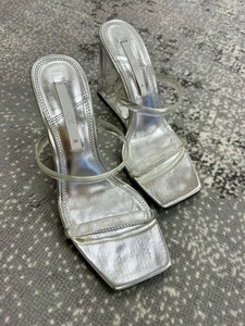 ZARA Silberne Plateausandalen – Größe 38 – Top Zustand - Bild 1 von 6
