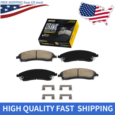 Juego de pastillas de freno delanteras de cerámica para Cadillac SRX 2004 2005 2006 2007 2008 2009 Foto 1 de 4