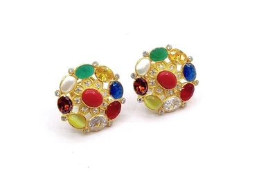 Orecchini da donna in argento sterling 925 con pietre preziose create in... - Immagine 1 di 4