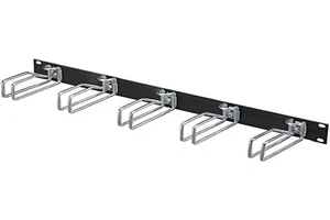 Rittal DK Rangierpanel 1 HE mit Stahlbuegeln, 5502205, Schwarz, Silber - Zdjęcie 1 z 3