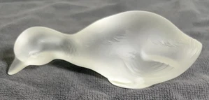 Baccarat France Crystal Duck Figurine - Has Mark -5 1/2" Long READ - Picture 1 of 7