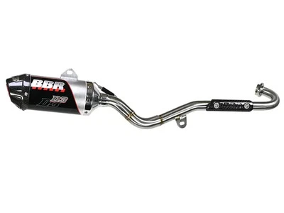 Sistema de tubo silenciador de escape completo BBR D3 SS tapa de extremo de carbono Honda XR80R 85-04 Foto 1 de 4