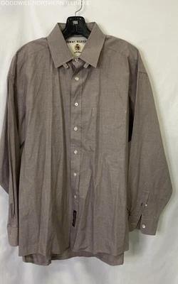 Tommy Hilfiger мужской длинным рукавом на пуговицах Оксфорд рубашка коричневый/серо-коричневый - Изображение 1 из 4