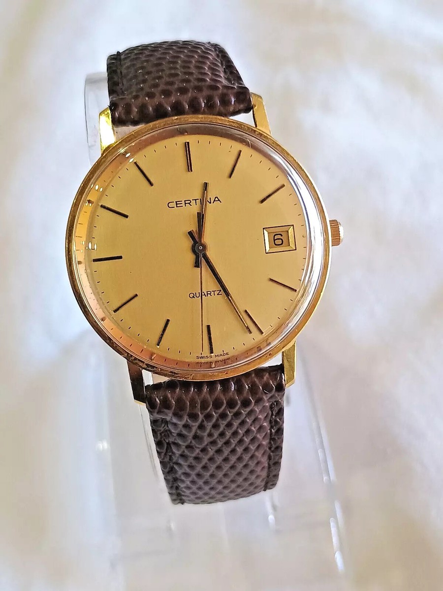 CERTINA 18K Yellow Gold Vintage 80's Quartz Watch - 115.9199.68 | eBay