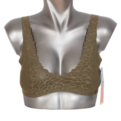 Sloggi ZERO Feel Lace 2.0 Bralette Schalen BH 7305/IV oliv Spitze Bustier NEU