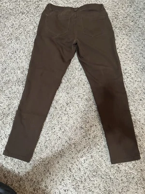 Democracy "AB" Solution stretch Chinos Brown Slim Straight Casual Pants S 6 L25 - Image 1 of 4