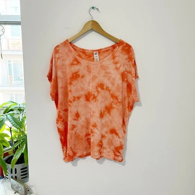 Top Joy Lab naranja tie dye manga corta talla grande Foto 1 de 4