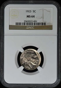 1923 Buffalo Nickel Type 2 5C NGC MS64 - Picture 1 of 2