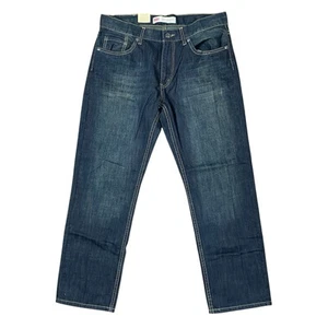 NWT LEVI’S 505 Jeans 12 Husky 32x27 Regular Fit Dark Wash Straight Leg - Picture 1 of 15