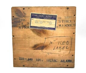 VINTAGE WOOD RECORD ALBUM SHIPPING CRATE FROM STARK RADIO SUPPLY DULUTH MINN - Picture 1 of 7