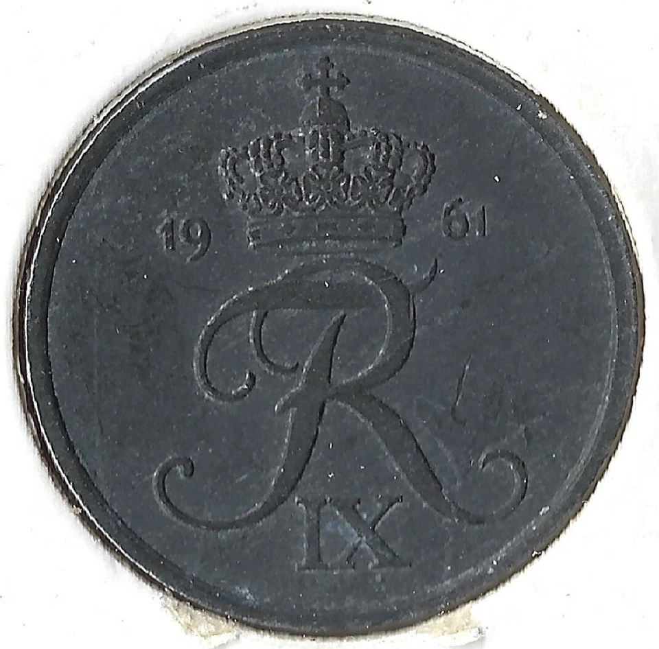 Coin Denmark 2 Øre 1961 KM840.2 - Image 1 of 1