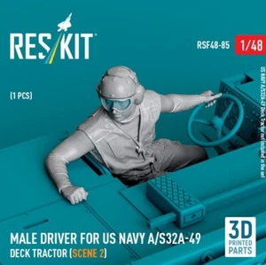 Reskit RSF48-0085 1:48 driver macho para tractor de plataforma US NAVY A/S32A-49 (escena 2) - Imagen 1 de 2