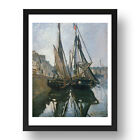 Fishing Boats at Honfleur, 1868 by Claude Monet,24x16"(A2) Frame