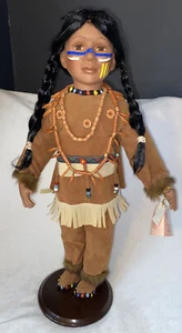 Traditions Doll Collection Native American Indian Handpainted Porcelain 23" Doll - Picture 1 of 12