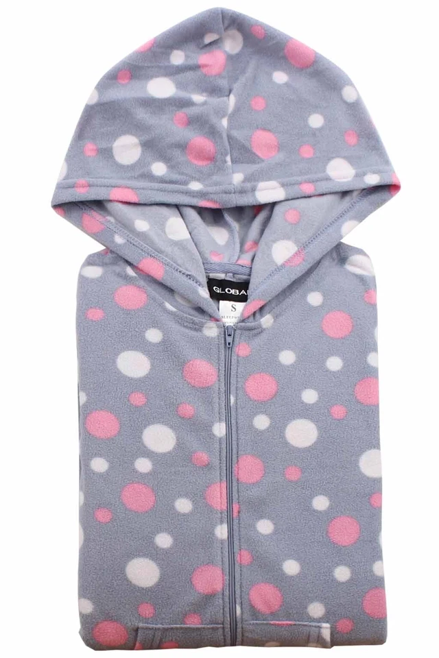 Mono para mujer cepillado polar con capucha adulto estampado con cremallera 1 mono pijama Foto 1 de 1