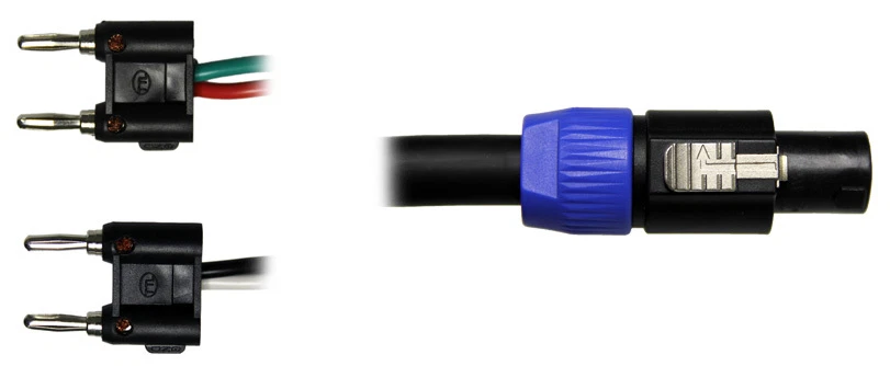 CBI Speaker 4 Cond Cable Speakon (2) Dual Banana 12 AWG 25 Ft Biamp - Image 1 of 1