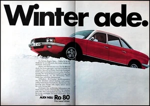 NSU RO 80, originale Werbung 1970, im Großformat ca. 42x30 cm - Bild 1 von 1